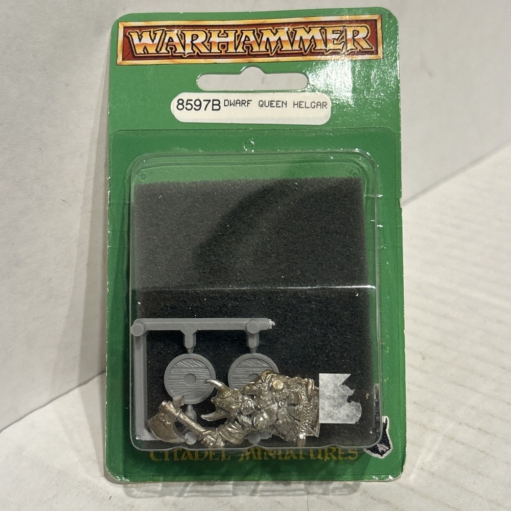 1996 WARHAMMER AoS Battles WHFB Dwarf QUEEN HELGAR 8597B - GW OOP sealed BLISTER